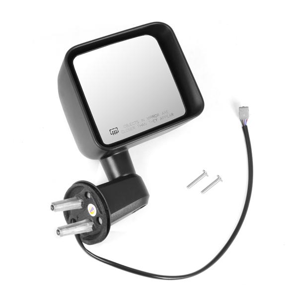 11002.24 rugged ridge black power heated right mirror jeep wrangler jk 2007-2013