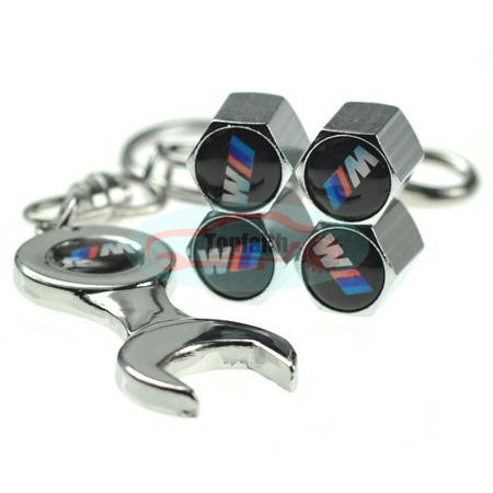 Wrench keychain wheel air tyre tire valve stems caps for ///m m3 m5 m6 x1 x3 x5