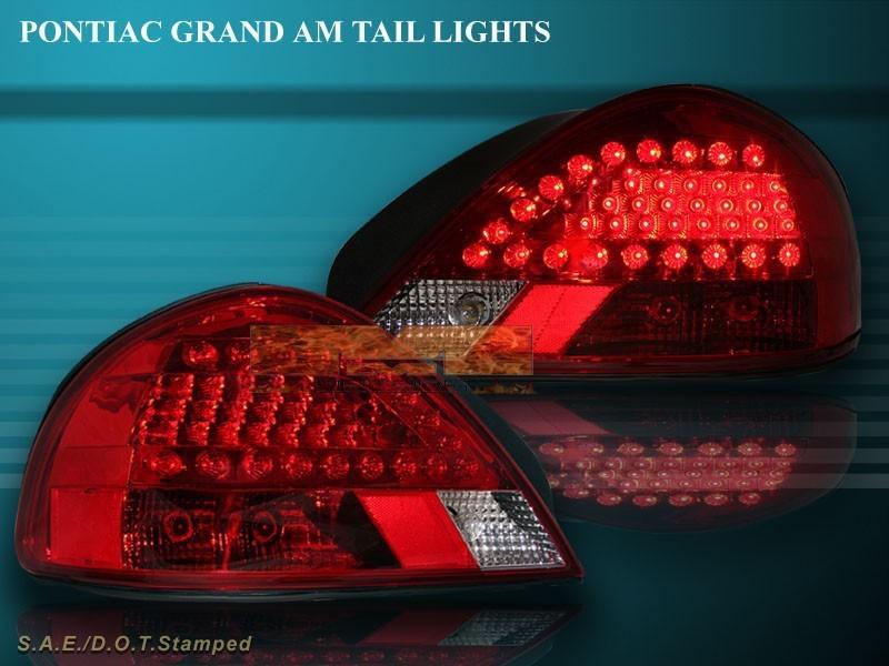 1999-2005 pontiac grand am led tail lights red 00 01 02 03