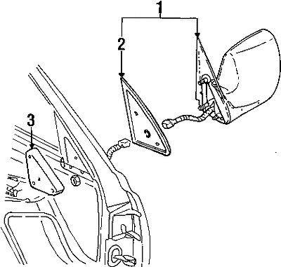 Gmc 15172248 genuine oem factory original mirror