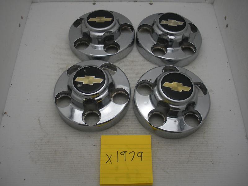 Set of 4 89-99 chevy silverado 1500 crhome 46254 wheel center cap wheel hubcap