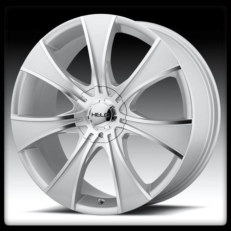 20" x 8.5" helo he874 silver 5x112/5x114.3 taurus genesis m45 gs350 wheels rims