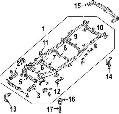 Nissan 51010ea530 genuine oem factory original front c'member