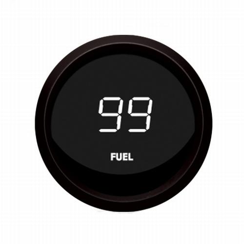 Universal digital fuel level gauge white / black bezel intellitronix m9016-w usa