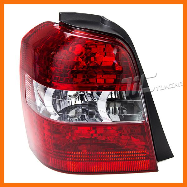 2004-2007 toyota highlander tail light left transparent red clear driver side lh