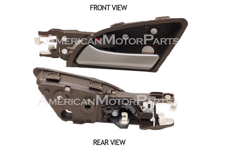 Left replacement inside frt/rr brown door handle silver lever 08-11 honda accord