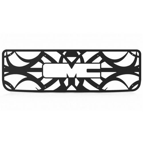 Gmc yukon 94-98 tribal black powdercoat truck grill insert add-on cover trim