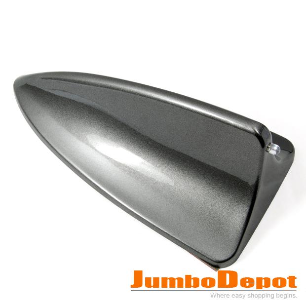 Dark gray cool shark fin style roof top mount aerial antenna base mast decor set