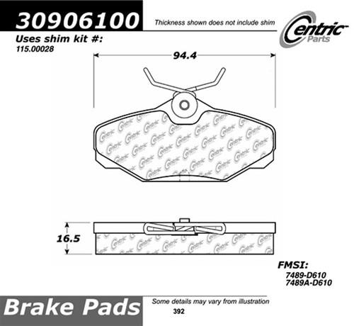 Centric-power slot 309.06100 street performance 93-05 continental sable taurus