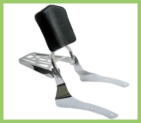 Honda '02-up honda vtx1300 1800 r, s & n sissy bar, backrest pad, & luggage rack