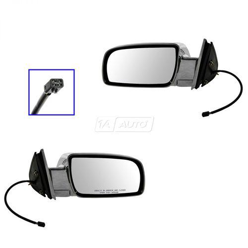 Side view mirrors power folding chrome pair set for chevy gmc c/k suburban