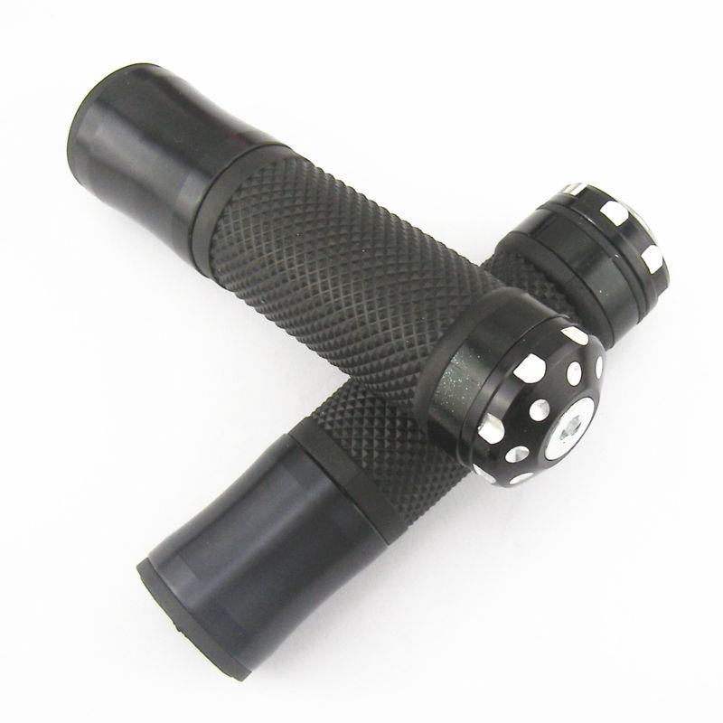 2 x black aluminum rubber hand grips 7/8" handlebar for most motorcycle scooter