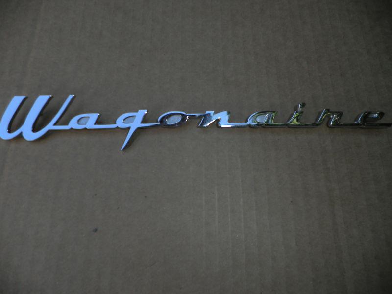 Wagonaire - vintage chrome script emblem / trim 