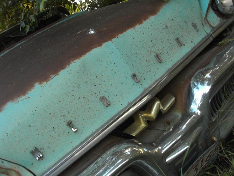  1958 mercury hood, tailgate & front bumper letter  m e r c u r y