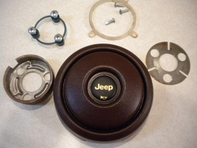 Amc jeep wagoneer cherokee steering wheel horn button mounting hardware oem