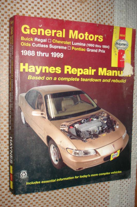 1988-1999 buick regal service manual shop book pontiac grand prix olds cutlass s