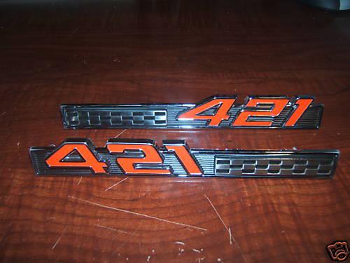 1965 pontiac bonneville catalina 421 fender emblem 65