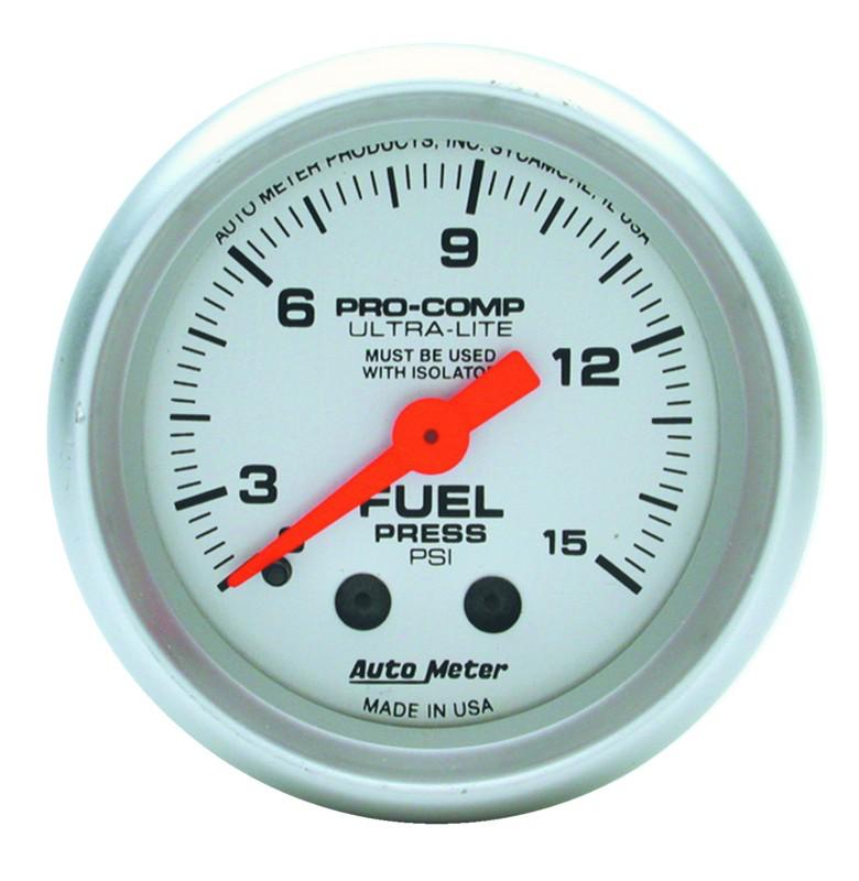 Auto meter 4311 ultra-lite; mechanical fuel pressure gauge