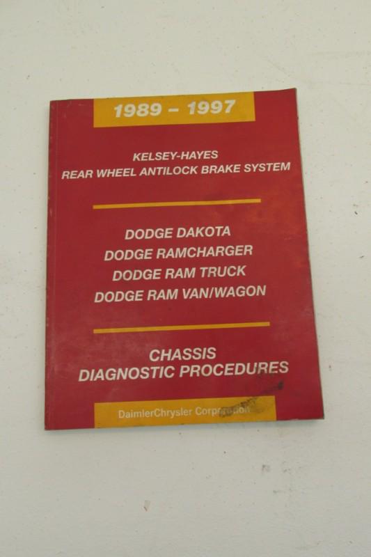 1989-1997 dodge dakota ram rear wheel abs chassis service factory service manual