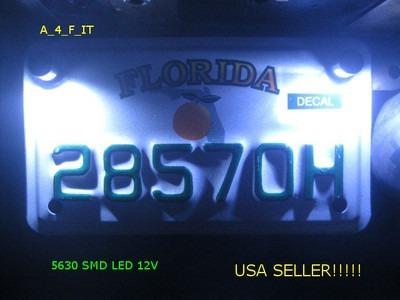 Motorcycle led black tag light bolt cafe racer license plate light