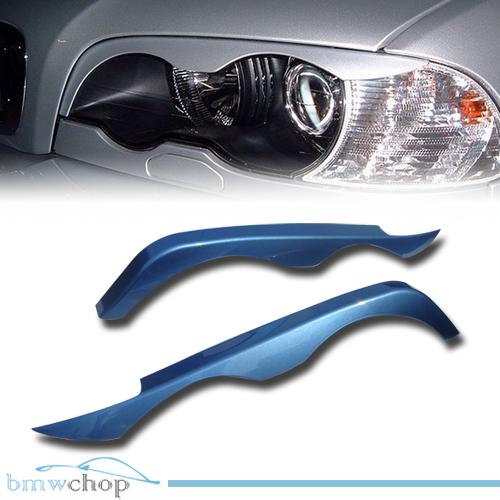 Painted bmw e46 coupe 2d headlight eyebrows eyelids cover 98 99 02●