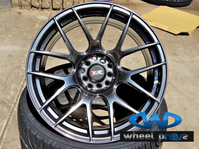 17'' new xxr 530 wheels chromium black finish 5x100 5x114 17 18 19 rims ccw esm