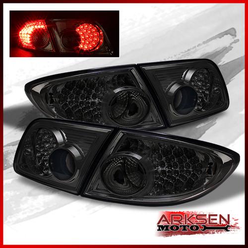 03-08 mazda mazda 6 jdm smoked full led tail lights lamps 4pcs w/trunk piece set