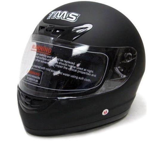 Flat matte black full face motorcycle helmet street ~xl/xlarge