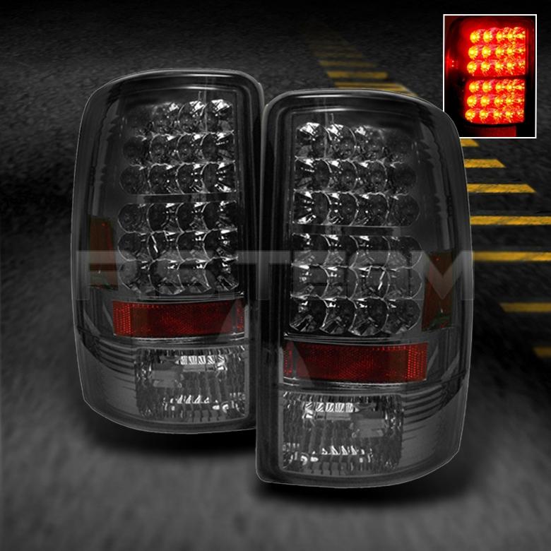 Smoked 00-06 chevy suburban tahoe yukon led tail lights brake lamps pair