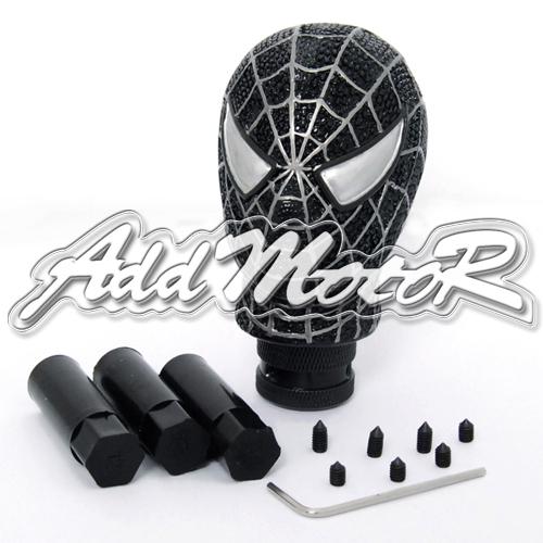 Black spider man shift shifter lever knob universal manual gear stick c1582