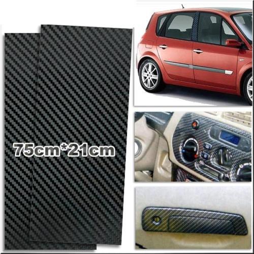 3d texture carbon  pvc sheet sticker decal stickers black x 2pieces 75cm x 21cm