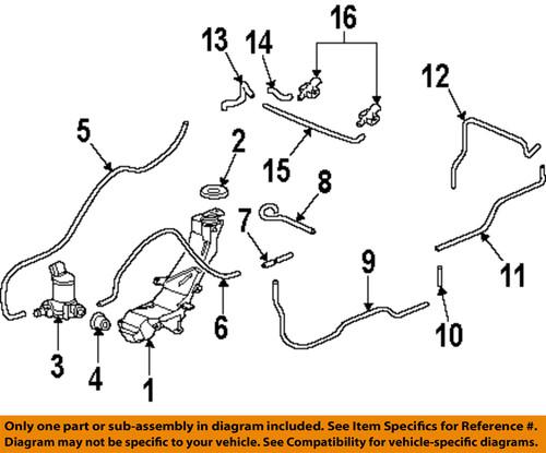 Honda oem 76841tk6305 wiper & washer-windshield-washer reservoir