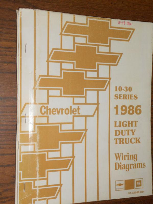 1986 chevrolet truck 10-35 shop manual wiring diagrams!!