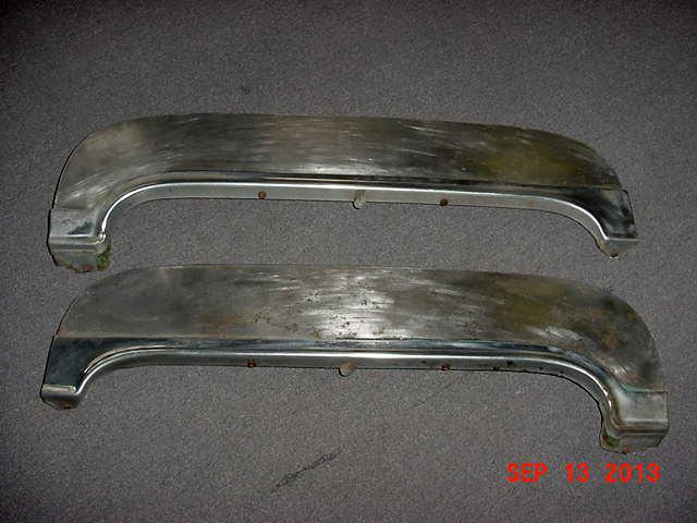 1950 1951 1952 1953 cadillac original rare rear fender skirts pair trim molding