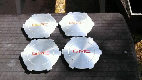 Gmc sierra 04-07 yukon yukon xl 04-06 machined center caps - set of 4 