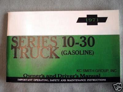 1971 chevy truck owners manual