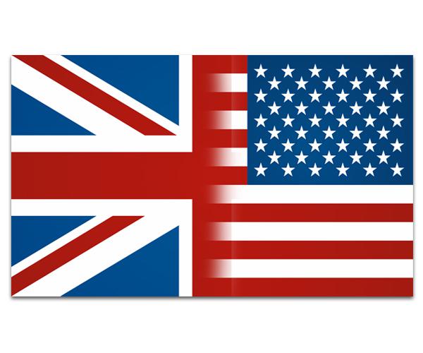 American british flag decal 5"x3" usa britain union jack vinyl sticker (lh) zu1