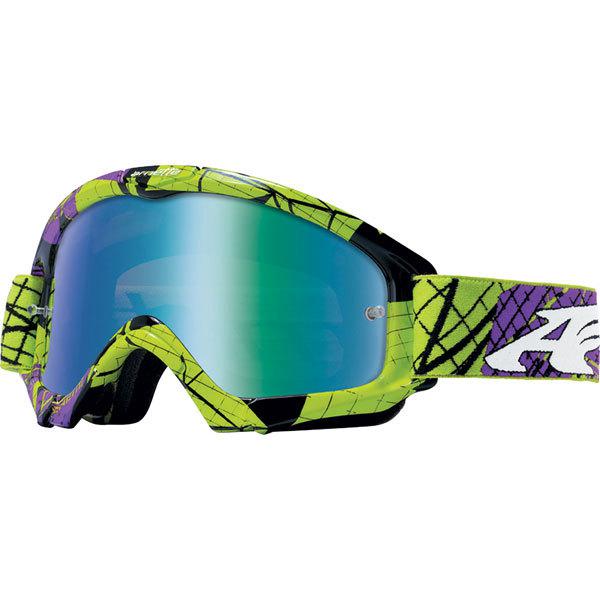 Green purple/aqua chrome arnette mini series fragment youth mx goggles