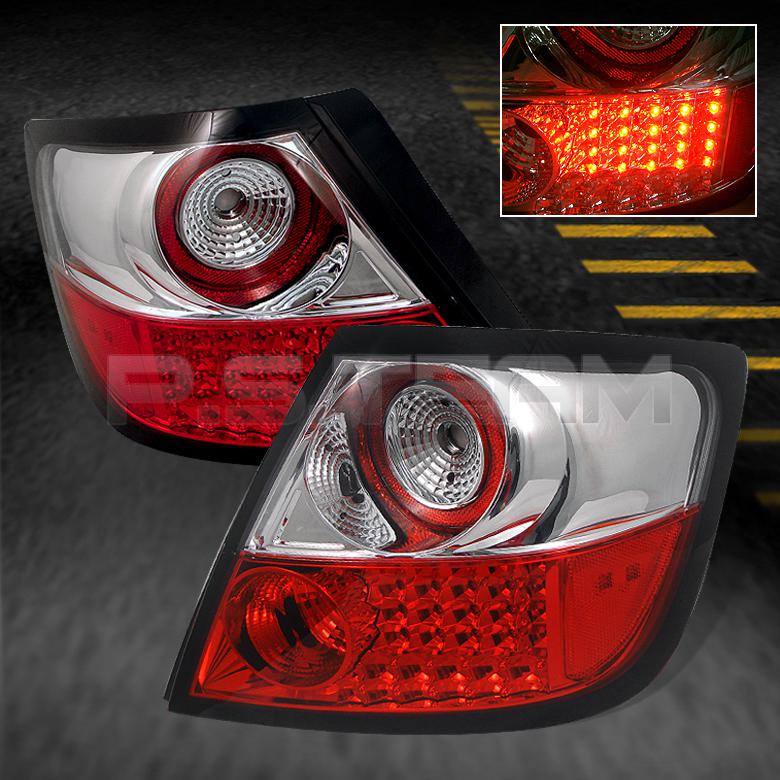 05-10 scion tc sport coupe jdm red clear led tail brake lights lamps left+right