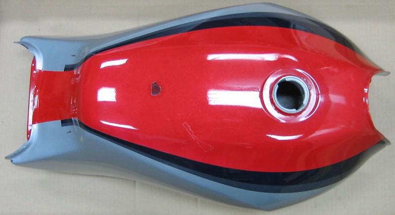 1984 yamaha fj600 fuel tank (cal) quartz silver & red 51k-24110-02-02