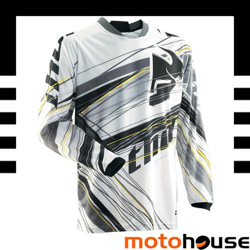 Thor mens phase vented wire jersey mx offroad dirt motocross gray white black 