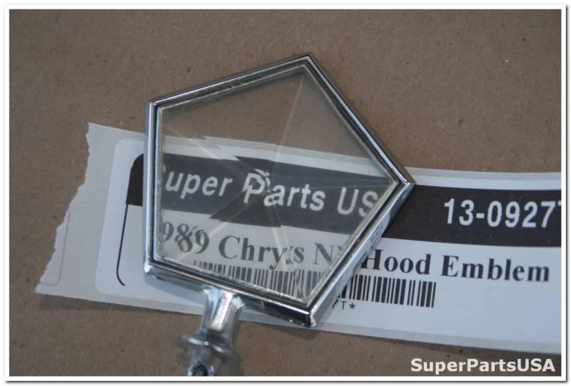 1989 chrysler new yorker hood emblem badge 13-0927t