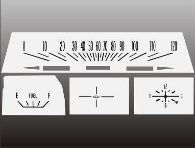 1966-1967 chevrolet nova instrument cluster white face gauges 66-67