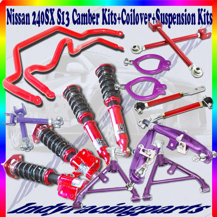 89-94 nissan240sx s13 camber kits+coilover+suspension kits+tension rod+swaybar