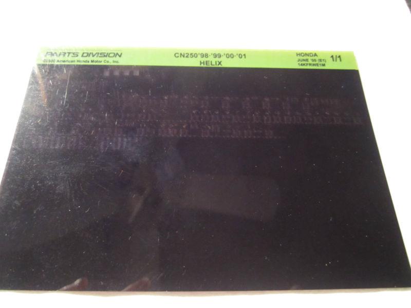 1998-2001 honda motor scooter cn250 helix microfiche part catalog cn 250  00 99 