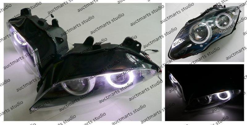 Yamaha yzf r1 2007-2008 halo angel eye projector bi-xenon headlamp white d