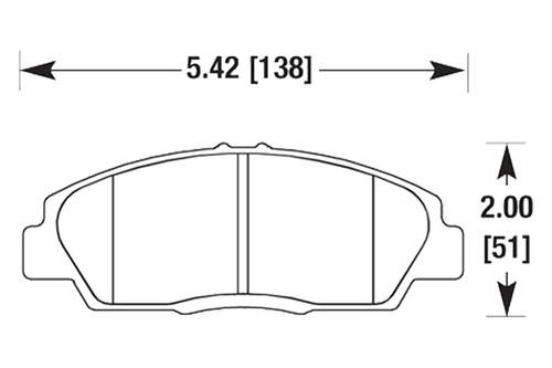 Hawk hb144f.719 - 1992 honda prelude black ferro-carbon front brake pads