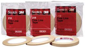 1roll - 3m™ scotch® - fine line tape 218 - yellow 06303