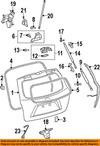 Toyota oem 689600e050 lift support/hatch lift support