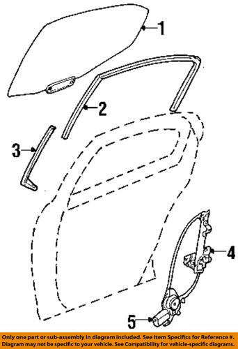 Mopar oem 4814639ac glass-rear door-run channel